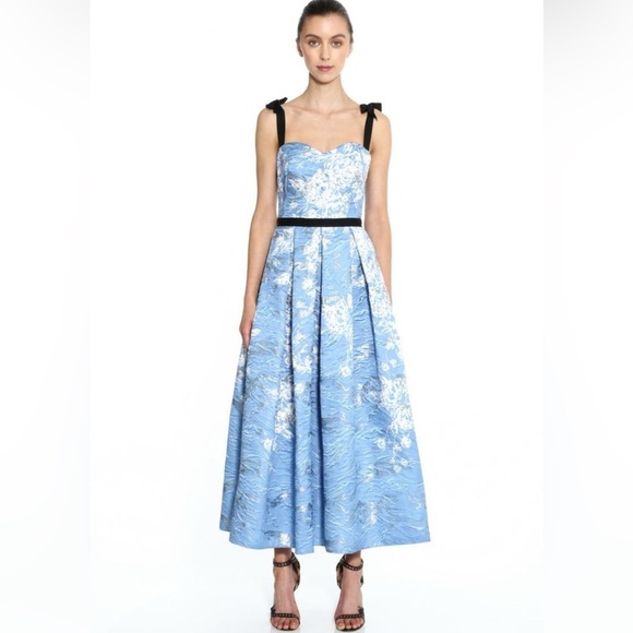 Marchesa Notte Dresses & Skirts - MARCHESA***Elegant Blue Floral Dress***US 2 $795